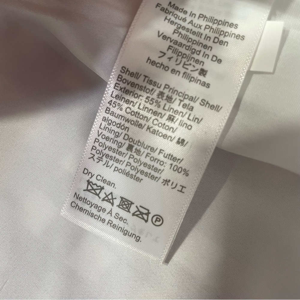J. Crew Holland‎ Blazer Linen Blend Navy White Gingham Size 4 Lined Preppy - Picture 10 of 12